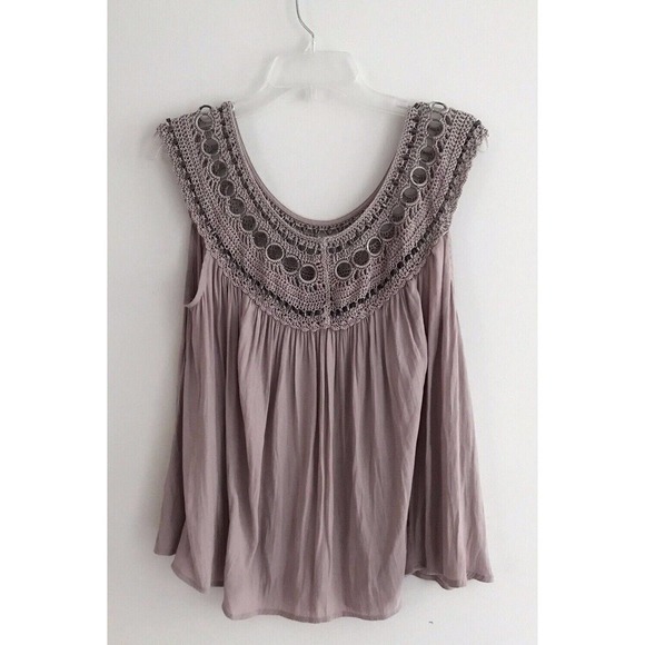 Free People | Feel Free Woven Yoke Hardware Top Womens Size S Purple - Picture 4 of 10